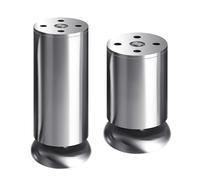 Pieds De Meubles - Bases De Table Surélevées En Acier Inoxydable, Niveleurs Filetés, Supports De Bureau, Supports De Garde-robe, Entretoises De Rechange, Poteaux Robustes, Finition Brossée Pour Les Un