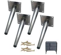 Pieds de meubles en acier inoxydable - 4 pieds de table coniques droits, pieds de canapé et d'armoire, capacité de charge de 1000 kg, parfaits pour la cuisine, la salle à manger, le lit et les tables