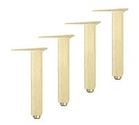 Pieds de Meubles en Aluminium Pattes de Meubles en Doré Brossé Jambes de Armoire Réglables Pieds de Canapé en Métal pour Pieds de Lit de Table à Thé Couch, Lot de 4 (10cm/3.9in)