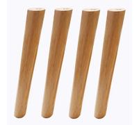 Pieds De Meubles en Bois 15 CM De Style Moderne Siècle pour Commode, Armoire, Banc Pieds De Remplacement Canapé Incliné avec Patins en Caoutchouc(Slanted,70cm)