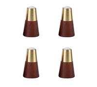 Pieds de meubles en bois, design moderne du milieu du siècle avec base en laiton, ensemble de rechange pour armoires, tables basses, ottomans, canapés et causeuses