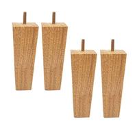 Pieds de Meubles En Bois Massif,Pieds de Table En Chêne,Patte d'Armoire de Cuisine,Pieds de Canapé de Rechange,pour Fauteuil,Commode,Table Basse,Lit,Avec Boulons m8,Lot de 4(18cm/7.1in)