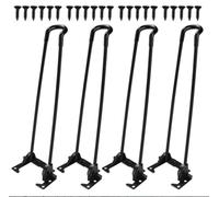 Pieds De Meubles en éPingle à Cheveux 2 Tailles 4 ProtèGe-PièCes De PièCes Pieds De Table en Acier Armoire Moderne Bricolage Maison éTabli Bench Table Basse Noir (12 Pouces (32cm))