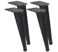 Pieds de meubles en métal - 4 pieds en fer doré pour canapé, lit, canapé avec tapis en silicone et vis gratuites - 18 cm