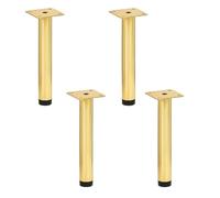 Pieds De Meubles en Métal Lot de 4 Pieds Meubles 10/15 cm, Style Moderne et Luxueux, for Table Chevet, Banc, Console, Meuble en Acier, lit, Armoire, canapé(4pcs-15cm-Golden)