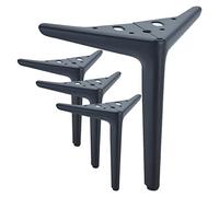 Pieds de Meubles en métal, Lot de 4, Style Moderne, pour canapé, Armoire, lit, Bureau, Table Basse/à Manger, Pieds de Rechange, Noir/Or/Argent, 12 cm (4,7 po)