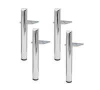 Pieds de Meubles en métal Pieds d'armoire Robustes Pieds de canapé Pieds de Remplacement de Meubles Modernes avec vis for Bricolage Commode Placard Meuble TV Table de canapé 4 pièces(Silver,5.9 in)