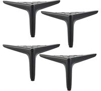 Pieds De Meubles en Métal Triangulaires, Ensemble De 4 Pieds De Meubles en Acier Au Carbone Modernes Pieds De Remplacement Bricolage pour Armoire Armoire Canapé Canapé, Black,Gold, 15cm 6inch