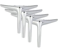 Pieds De Meubles en Métal Triangulaires, Ensemble De 4 Pieds De Meubles en Acier Au Carbone Modernes Pieds De Remplacement Bricolage pour Armoire Armoire Canapé Canapé, Gold,Silver, 25cm 9.8inch