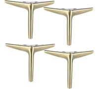 Pieds De Meubles en Métal Triangulaires, Ensemble De 4 Pieds De Meubles en Acier Au Carbone Modernes Pieds De Remplacement Bricolage pour Armoire Armoire Canapé Canapé, Bronze, 12cm 4.7inch