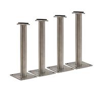 Pieds de Meubles, Lot de 4 Pieds de Meubles réglables en Acier Inoxydable, vis incluses, Multicolores, Plusieurs Tailles(Silver,15cm/5.91in)