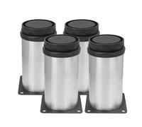 Pieds de meubles - MEIHE - Réglables - Acier inoxydable - 50 x 100 mm - Lot de 4 Pcs