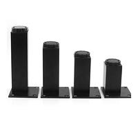 Pieds De Meubles Réglables 10cm 12cm 15cm 20cm 25cm 30cm 40cm,Pieds De Table Métal,Jambes De Remplacement Diy,Noir/Argent,Pieds De Meubles Pour Canapé Bureau Table Basse,4 Pieces,Black-12cm/4.72in