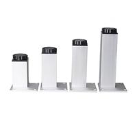 Pieds De Meubles Réglables 10cm 12cm 15cm 20cm 25cm 30cm 40cm,Pieds De Table Métal,Jambes De Remplacement Diy,Noir/Argent,Pieds De Meubles Pour Canapé Bureau Table Basse,4 Pieces,Silver-35cm/13.78in