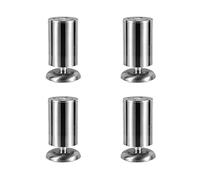 Pieds de meubles réglables en acier inoxydable, for armoire, canapé, Table basse, Support 3 couleurs, 9 tailles(Brushed Silver,6cm/2.4in)