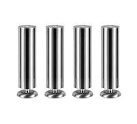 Pieds de meubles réglables en acier inoxydable, for armoire, canapé, Table basse, Support 3 couleurs, 9 tailles(Brushed Silver,8cm/3.1in)