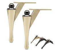 Pieds De Meubles Réglables en Alliage D'aluminium De 17 Cm, 4 Pcs Pieds De Armoire Modernes Très Résistants, Pieds De Support Robustes pour Canapé Commode Buffet(Gold)