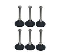 Pieds de mise à niveau, Niveleur de meubles fileté en 6 pièces, pied nivellement coulissant réglable 2,4 pouces diamètre, utilisé for l'établi, la machine, le support d'armoire, etc(60*M16*120mm)
