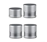 Pieds de nivellement autocollants réglables en métal avec coussinets en silicone pour tables et armoires, hauteur 2,3 cm-3,9 cm, gris (argent)