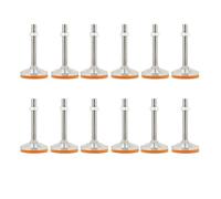 Pieds de nivellement M18 Pieds De Nivellement Orange, Ajustable, Silencieux Et Antidérapant, Base Solide en Acier Inoxydable De 80 Mm, Adapté Aux Machines Automatiques Grandes, Moyennes Et Petites Et