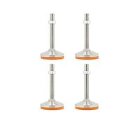 Pieds de nivellement M18 Pieds De Nivellement Orange, Ajustable, Silencieux Et Antidérapant, Base Solide En Acier Inoxydable De 80 Mm, Adapté Aux Machines Automatiques Grandes, Moyennes Et Petites Et
