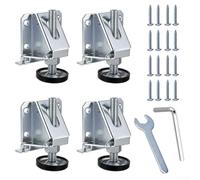 Pieds de Nivellement pour m10 Acier 450kg Anti-Glisse Pieds de | Acier inoxydable, charge max 450kg, base nylon pour fibre verre, finition nickelée, usage industriel