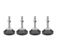 Pieds de nivellement pour meubles, 4 pcs M6 Pieds de réglage de la hauteur pour tables, chaises, canapés, établis, commodes, bancs, armoires(D40*M6*L80)