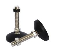 Pieds de nivellement réglables, patins coulissants for meubles, diamètre 50 mm, base en nylon, filetage à cardan M12 x 50 mm(6Pcs)