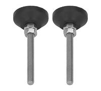 Pieds de Nivellement Réglables - Supports de Nivellement en Nylon 2PCS pour Meubles, 50 Mm de Hauteur, Filetage M6, Base en Caoutchouc Robuste