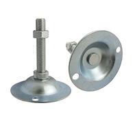 pieds de nivellement robustes, 2 pièces pieds de meubles réglables, articulés pied nivellement Base 80mm diamètre, for cuisines, Garages, ateliers(M18x120mm)