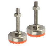 pieds de nivellement robustes, Lot de 2 pieds nivellement réglables M14x100 mm for meubles, base en caoutchouc 80 diamètre, for canapés, armoires, bureau