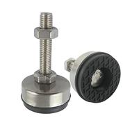 pieds de nivellement robustes, Pieds de meubles réglables, 2 pièces, Base antidérapante en acier inoxydable, diamètre 65mm, longueur 100mm, Garages, ateliers(65xM14x100mm)