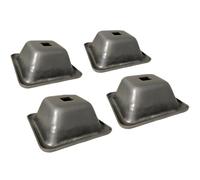 Pieds de Palette en Acier Doux 127 mm x 127 mm x 54 mm de Hauteur, capacité de Charge de 2 190 kg par Pied (Lot de 4)