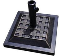 pieds de parasol giantex en résine 12kg noir pour poteau de parapluie dia.38mm ou 48mm forme carré pour terrasse cour jardin