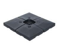 Pieds de parasol - Outsunny - lot de 4 dalles lestage déporté à remplir eau sable - PE - 51x51x12cm - noir