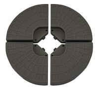 Pieds de parasol - Outsunny - lot de 4 poids lestage déporté à remplir eau sable 100 kg - HDPE - 100x100x10cm - café