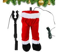 Pieds de Père Noël - Décoration de vacances, ornement de cheminée, animation, décoration oscillante - Entrée, intérieur, fête, décoration, décoration de Noël