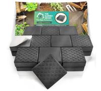 Pieds de Pot Invisibles Garden Gecko pour Pots de Fleurs et Pots d'extérieur, rehausseurs carrés antidérapants en Caoutchouc | 21 Pieds de Pot + 21 Patins adhésifs