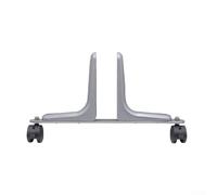 Pieds de protection d'écran en alliage d'aluminium pour chauffage infrarouge - Réglable de 10 à 60 mm d'épaisseur - Roues pivotantes avec frein - Gain de place - Argenté