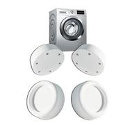 Pieds de protection pour machine à laver universels avec caoutchouc, amortisseurs pour machines à laver et sécheuses, support anti-vibration universel, 4 pièces blanches