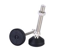 pieds de réglage fixes robustes Pied de réglage directionnel, sabots universels en Nylon, coupelle d'ancrage fixe for filetage profilé aluminium M8 M10 M12 M16, diamètre du châssis 60mm(D60xM12x150mm)