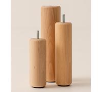 Pieds de sommier 15 cm - Bois - Pour tous les sommiers - Robuste et pratique - Fabriqué en France - Tediber