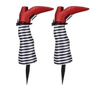 Pieds de sorcière - Décorations d'Halloween - 2 spellcaster d'Halloween - Réutilisables - Pour sorcier effrayant et effrayant - Ornements de jardin pour faire des coups
