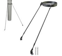 Pieds de Support de Conduit de cheminée en Acier Massif, Supports allongés, adaptés aux conduits de cheminée de poêle à Bois de 6, 8, 7, 9, 4, 5 et 10 Pouces, Support Mural/de Toit Robuste,