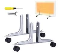 Pieds de support d'écran de confidentialité - Pieds de support d'écran de confidentialité, séparateur de maison en alliage d'aluminium | Séparateur d'environnement avec panneau chauffant et roue