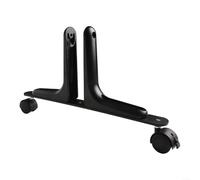 Pieds de support d'écran d'intimité en alliage d'aluminium avec frein et roues pivotantes, épaisseur réglable pour agencements de pièces flexibles dans les bureaux et les hôpitaux (noir)