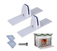 Pieds De Support en Métal pour Verre De Cheminée,2 Pièces Supports Robustes,Support De Base en Métal pour Cheminée | pour Intérieur Temps Froid Vacances Maison Appartement Chambre Dortoir