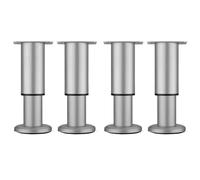 Pieds de Support réglables pour l'ensemble de Meubles de 4 Poules à Chargement Forte Cabinet de canapé-canapé Tableau télescopique pour Table Basse Armoire à Table à Manger (Gris 12 18cm)