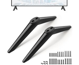 Pieds de support TV de rechange pour Hitachi JVC Sanyo Haier, veuillez mesurer la distance des trous TV, uniquement compatible avec les trous TV, distance centrale de 1 cm à 2,8 cm, avec vis, noir