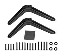 Pieds de Support TV universels - Base de Remplacement d'écran de 32 à 55 Pouces, Pieds en ABS Noir Mat, Support en Caoutchouc antidérapant | Piédestal de télévision de Table, de Salon de chamb